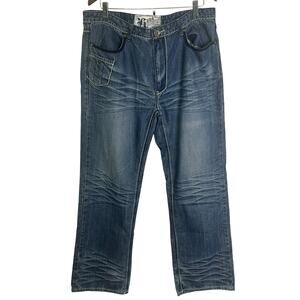 Hama Jean Co. Men’s Jeans Size 36 x 32 Y2K Straight 100% Cotton Heavy Stitching